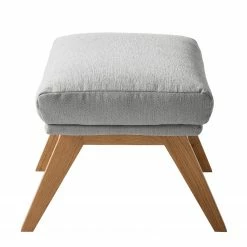 Studio Copenhagen Polsterhocker Marols - Webstoff Saia: Hellgrau - Eiche Hell -WOHNZIMMERMÖBEL Verkäufe 1000217124 201117 16580800003 DETAILS P000000001000217124