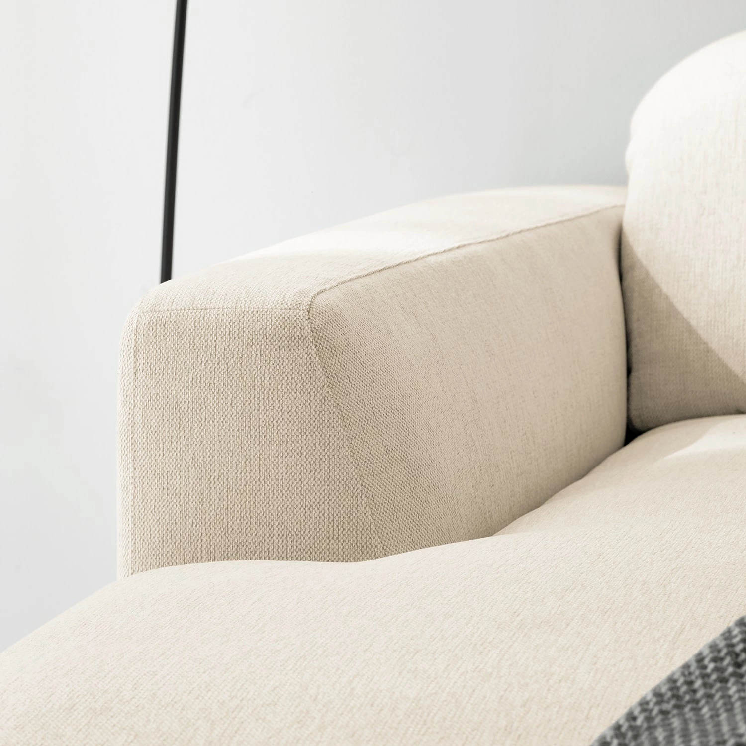 Studio Copenhagen Ecksofa Berrie I - Webstoff Saia: Beige - Breite: 266 cm - Longchair davorstehend links 12 Studio Copenhagen Ecksofa Berrie I - Webstoff Saia: Beige - Breite: 266 cm - Longchair davorstehend links – Bild 12