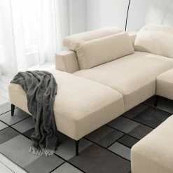 Studio Copenhagen Ecksofa Berrie II - Webstoff Saia: Beige - Breite: 263 cm - Ottomane davorstehend links -WOHNZIMMERMÖBEL Verkäufe 1000217561 210222 09073400584 DETAILS P000000001000217561