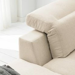 Studio Copenhagen Ecksofa Berrie II - Webstoff Saia: Beige - Breite: 263 cm - Ottomane davorstehend links -WOHNZIMMERMÖBEL Verkäufe 1000217561 210222 09073400585 DETAILS P000000001000217561