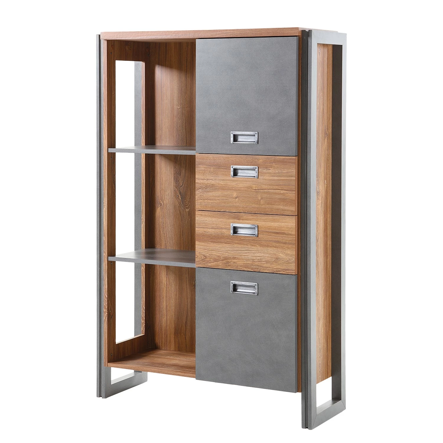 Ars manufacti Wohnwand Marton II (4-teilig) - Eiche Stirling Dekor / Anthrazit 7 Ars manufacti Wohnwand Marton II (4-teilig) - Eiche Stirling Dekor / Anthrazit – Bild 7