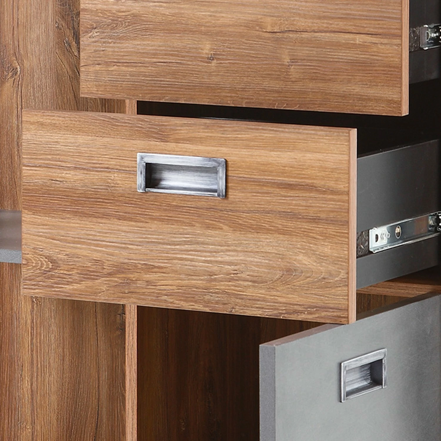 Ars manufacti Wohnwand Marton IV (4-teilig) - Eiche Stirling Dekor / Anthrazit 13 Ars manufacti Wohnwand Marton IV (4-teilig) - Eiche Stirling Dekor / Anthrazit – Bild 13