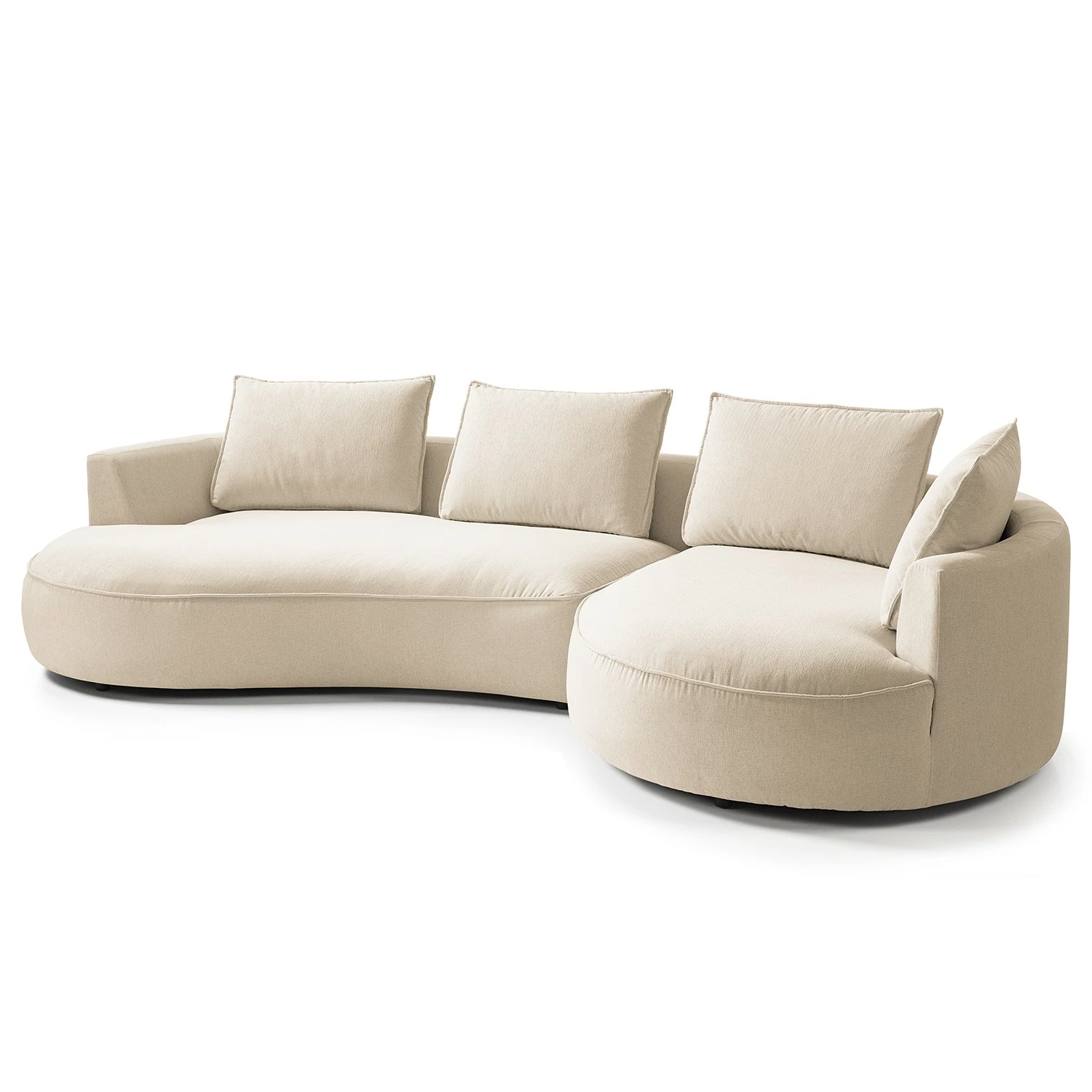 Studio Copenhagen Bigsofa Buckley II - Webstoff Saia: Beige - Ausrichtung rechts 6 Studio Copenhagen Bigsofa Buckley II - Webstoff Saia: Beige - Ausrichtung rechts – Bild 6
