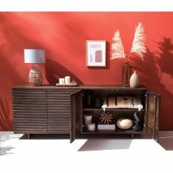 Studio Copenhagen Sideboard Kirley II - Akazie massiv - Akazie Dunkel -WOHNZIMMERMÖBEL Verkäufe 1000218073 210420 08100800011 MOOD DETAILS P000000001000218073 mood