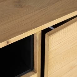 Studio Copenhagen TV-Lowboard Flox I - Echtholzfurnier / Metall - Eiche / Schwarz -WOHNZIMMERMÖBEL Verkäufe 1000218126 210720 12013300005 DETAILS P000000001000218126