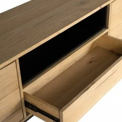 Studio Copenhagen TV-Lowboard Flox I - Echtholzfurnier / Metall - Eiche / Schwarz -WOHNZIMMERMÖBEL Verkäufe 1000218126 210720 12030500006 DETAILS P000000001000218126