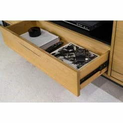 Studio Copenhagen TV-Lowboard Flox I - Echtholzfurnier / Metall - Eiche / Schwarz -WOHNZIMMERMÖBEL Verkäufe 1000218126 211026 111417000036 DETAILS P000000001000218126