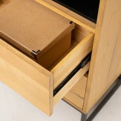 Studio Copenhagen Highboard Flox - Echtholzfurnier / Metall - Eiche / Schwarz -WOHNZIMMERMÖBEL Verkäufe 1000218128 211020 14273900061 DETAILS P000000001000218128