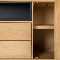 Studio Copenhagen Sideboard Flox II - Echtholzfurnier / Metall - Eiche / Schwarz -WOHNZIMMERMÖBEL Verkäufe 1000218135 210901 08134800025 DETAILS P000000001000218135