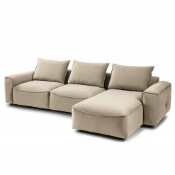 Studio Copenhagen Ecksofa Buckley II - Samt Shyla: Beige - Longchair davorstehend rechts -WOHNZIMMERMÖBEL Verkäufe 1000218140 201119 12204700489 DETAILS P000000001000218140