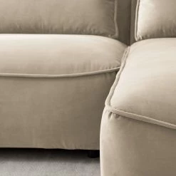 Studio Copenhagen Ecksofa Buckley II - Samt Shyla: Beige - Longchair davorstehend rechts -WOHNZIMMERMÖBEL Verkäufe 1000218140 210127 14545400243 DETAILS P000000001000218140