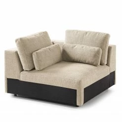 Studio Copenhagen Ecksofa Willows I - Webstoff Amila: Beige - Ottomane davorstehend links -WOHNZIMMERMÖBEL Verkäufe 1000218179 201112 16422100795 DETAILS P000000001000218179