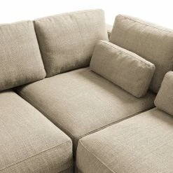 Studio Copenhagen Ecksofa Willows I - Webstoff Amila: Beige - Ottomane davorstehend links -WOHNZIMMERMÖBEL Verkäufe 1000218179 201112 16422200805 DETAILS P000000001000218179