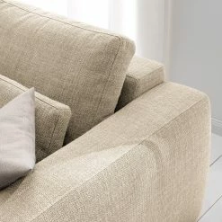 Studio Copenhagen Ecksofa Willows I - Webstoff Amila: Beige - Ottomane davorstehend links -WOHNZIMMERMÖBEL Verkäufe 1000218179 210127 14550100361 DETAILS P000000001000218179