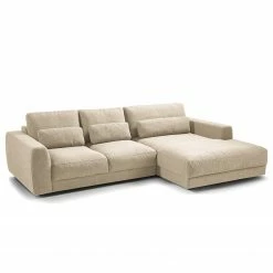 Studio Copenhagen Ecksofa Willows III - Webstoff Amila: Beige - Longchair davorstehend rechts