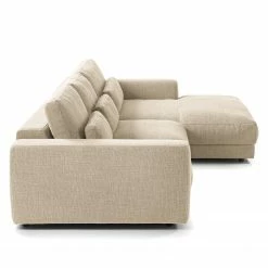 Studio Copenhagen Ecksofa Willows III - Webstoff Amila: Beige - Longchair davorstehend rechts -WOHNZIMMERMÖBEL Verkäufe 1000218220 201215 18330300277 DETAILS P000000001000218220