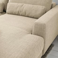 Studio Copenhagen Ecksofa Willows III - Webstoff Amila: Beige - Longchair davorstehend rechts -WOHNZIMMERMÖBEL Verkäufe 1000218220 210127 14550300405 DETAILS P000000001000218220