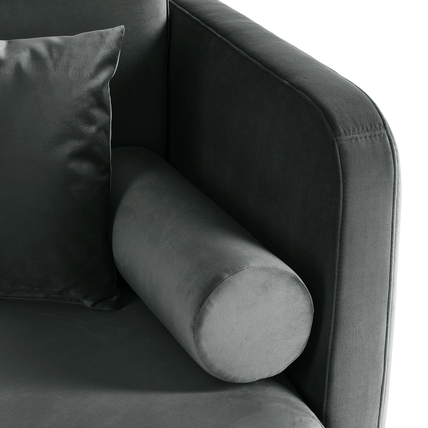 Jack & Alice Schlafsofa Teresina - Samt - Grau - Breite: 192 cm - Ausrichtung rechts 12 Jack & Alice Schlafsofa Teresina - Samt - Grau - Breite: 192 cm - Ausrichtung rechts – Bild 12