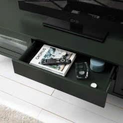 Studio Copenhagen TV-Lowboard Exhall - Glas - Graugrün -WOHNZIMMERMÖBEL Verkäufe 1000218349 210420 14243700016 DETAILS P000000001000218349