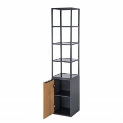 Red Living Regal Barview - Echtholzfurnier - Eiche / Anthrazit -WOHNZIMMERMÖBEL Verkäufe 1000218360 210318 07394300004 DETAILS P000000001000218360