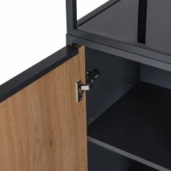 Red Living Regal Barview - Echtholzfurnier - Eiche / Anthrazit -WOHNZIMMERMÖBEL Verkäufe 1000218360 210318 07394400005 DETAILS P000000001000218360