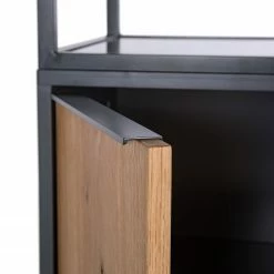 Red Living Regal Barview - Echtholzfurnier - Eiche / Anthrazit -WOHNZIMMERMÖBEL Verkäufe 1000218360 210318 07394900008 DETAILS P000000001000218360