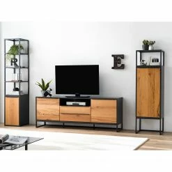 Red Living Regal Barview - Echtholzfurnier - Eiche / Anthrazit -WOHNZIMMERMÖBEL Verkäufe 1000218360 210413 12575800008 MOOD DETAILS P000000001000218360 mood