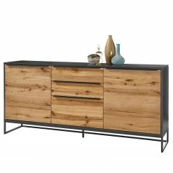 Red Living Sideboard Barview I - Echtholzfurnier - Eiche / Anthrazit -WOHNZIMMERMÖBEL Verkäufe 1000218372 201118 06053400027 DETAILS P000000001000218372