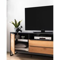 Red Living Sideboard Barview II - Echtholzfurnier - Eiche / Anthrazit -WOHNZIMMERMÖBEL Verkäufe 1000218373 210413 12582700031 DETAILS P000000001000218373