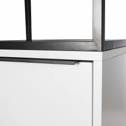 Fredriks Schrank White Hall II - Matt Weiß / Schwarz -WOHNZIMMERMÖBEL Verkäufe 1000218376 210303 09052400006 DETAILS P000000001000218376