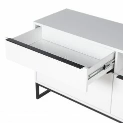 Fredriks Lowboard White Hall II - Matt Weiß / Schwarz -WOHNZIMMERMÖBEL Verkäufe 1000218377 210311 10581500019 DETAILS P000000001000218377