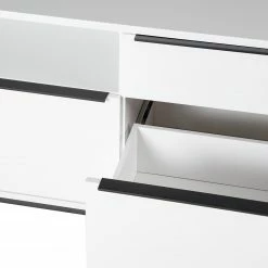 Fredriks Lowboard White Hall II - Matt Weiß / Schwarz -WOHNZIMMERMÖBEL Verkäufe 1000218377 210311 10582000022 DETAILS P000000001000218377