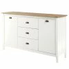 Maison Belfort Sideboard Rivery III - Kiefer massiv - Weiß