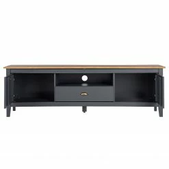 Maison Belfort TV-Lowboard Rivery II - Kiefer massiv - Anthrazit -WOHNZIMMERMÖBEL Verkäufe 1000218461 220620 050 DETAILS P000000001000218461