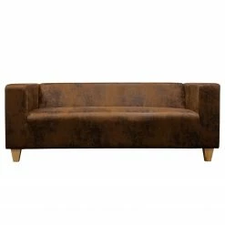 Fredriks Sofa Dacula I - Antiklederlook - Webstoff Afua: Braun -WOHNZIMMERMÖBEL Verkäufe 1000218616 210202 11573800028 DETAILS P000000001000218616