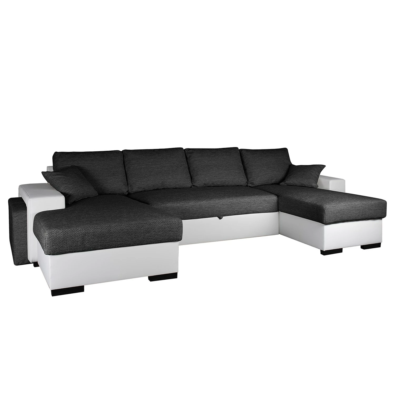 Fredriks Wohnlandschaft Bardwell - Kunstleder; Webstoff - Weiß / Grau 1 Fredriks Wohnlandschaft Bardwell - Kunstleder; Webstoff - Weiß / Grau