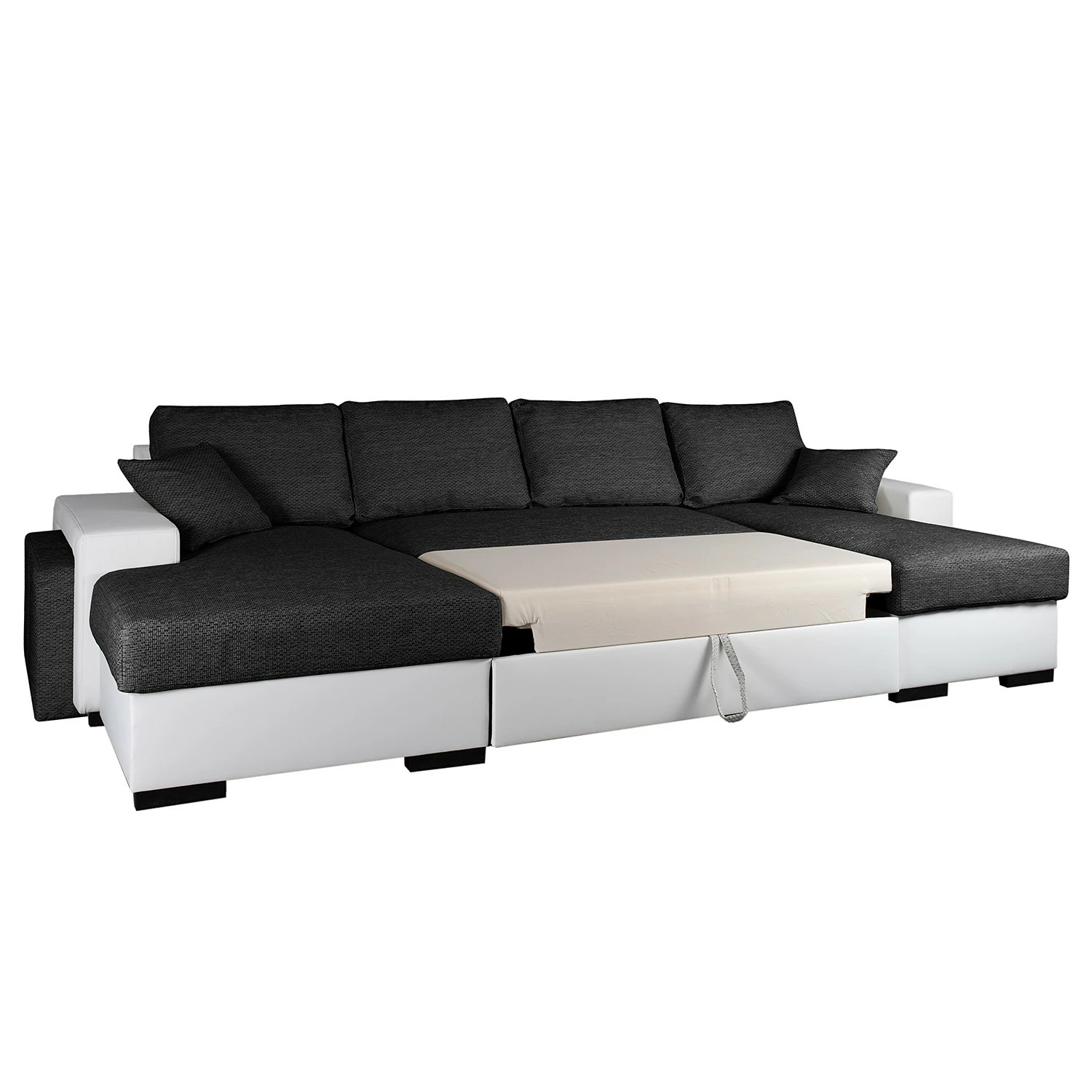 Fredriks Wohnlandschaft Bardwell - Kunstleder; Webstoff - Weiß / Grau 3 Fredriks Wohnlandschaft Bardwell - Kunstleder; Webstoff - Weiß / Grau – Bild 3