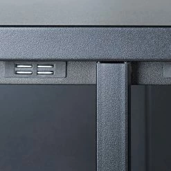 Ars manufacti Sideboard Kayys - Glas / Metall - Schwarz -WOHNZIMMERMÖBEL Verkäufe 1000219025 210121 07302700029 DETAILS P000000001000219025