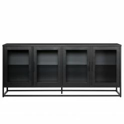 Ars manufacti Sideboard Kayys - Glas / Metall - Schwarz -WOHNZIMMERMÖBEL Verkäufe 1000219025 210330 15112800027 DETAILS P000000001000219025