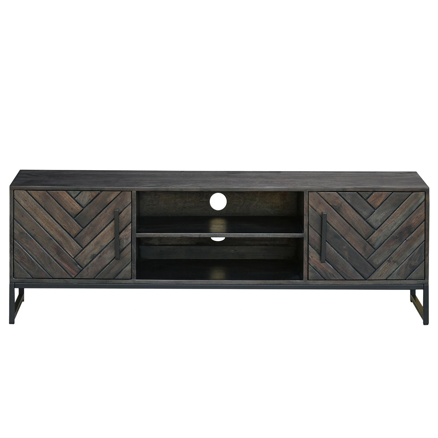 Jack & Alice TV-Lowboard Loga - Akazie massiv / Eisen - Akazie Grau 2 Jack & Alice TV-Lowboard Loga - Akazie massiv / Eisen - Akazie Grau – Bild 2