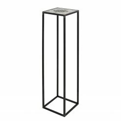 Red Living Beistelltisch Almaraz II - Keramik / Metall - Mehrfarbig / Schwarz - Höhe: 90 cm