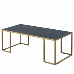 Loftscape Couchtisch Broomall II - Glas / Metall - Schwarz / Gold