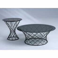 Loftscape Couchtisch Dudley - Glas / Metall - Schwarz -WOHNZIMMERMÖBEL Verkäufe 1000220037 200723 13265300010 DETAILS P000000001000220037