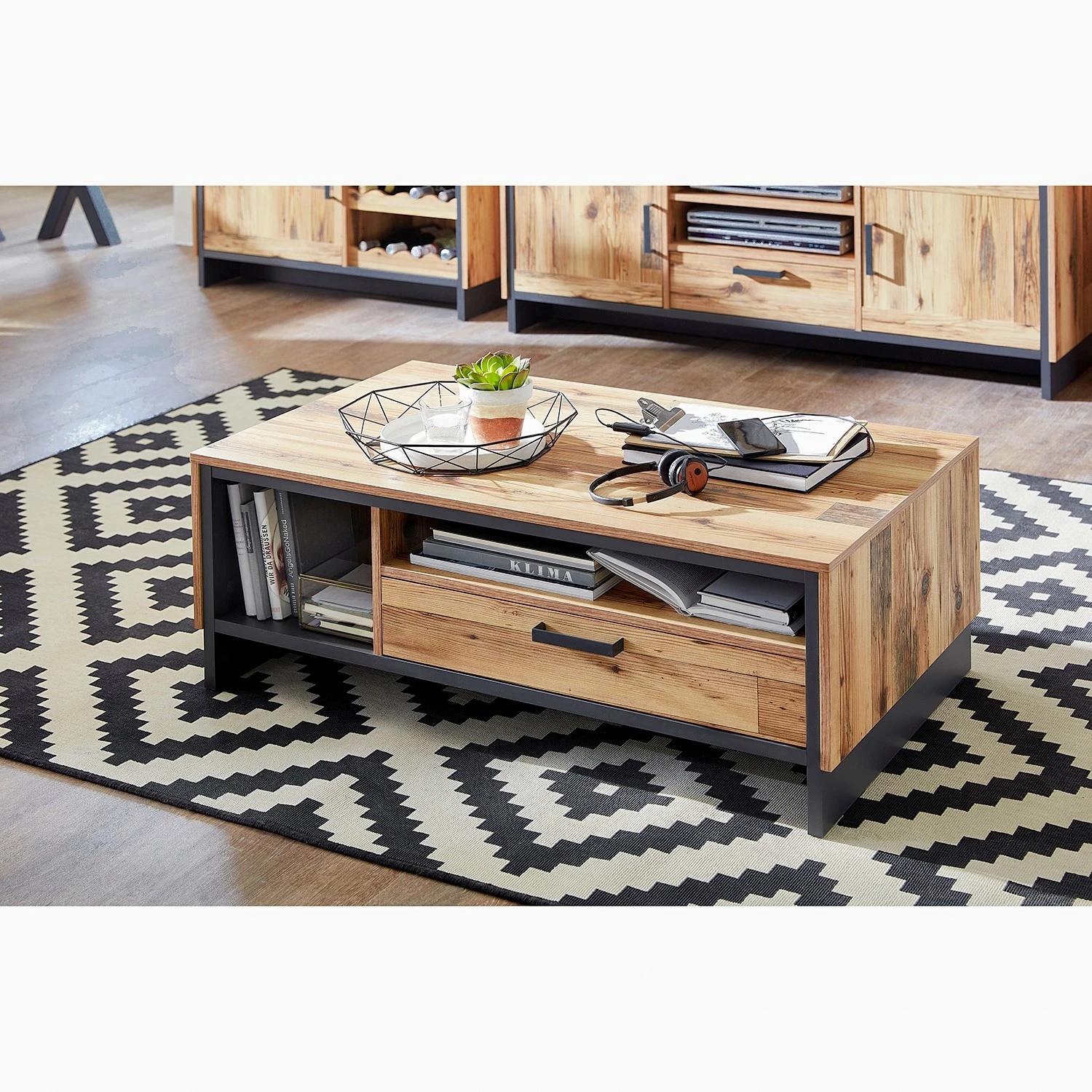 Ridgevalley Couchtisch Priay - Lärche Dekor / Graphit 2 Ridgevalley Couchtisch Priay - Lärche Dekor / Graphit – Bild 2