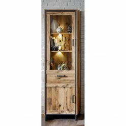 Ridgevalley Wohnwand Priay I (4-teilig) - Inkl. Beleuchtung - Lärche Dekor / Graphit -WOHNZIMMERMÖBEL Verkäufe 1000221767 200831 14271700006 DETAILS P000000001000221767