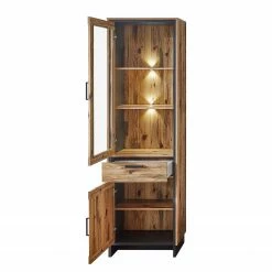 Ridgevalley Wohnwand Priay I (4-teilig) - Inkl. Beleuchtung - Lärche Dekor / Graphit -WOHNZIMMERMÖBEL Verkäufe 1000221767 200831 14271700011 DETAILS P000000001000221767