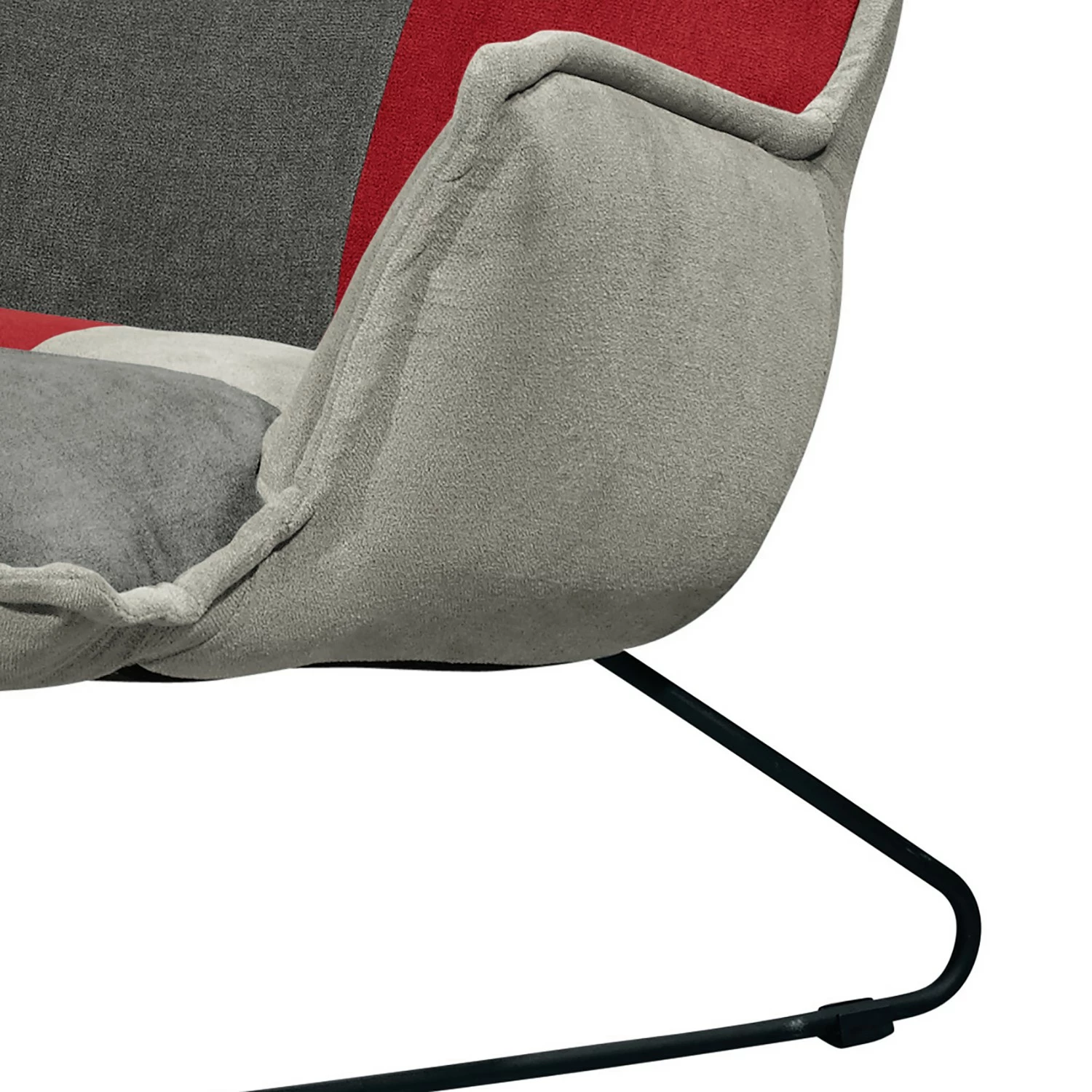 Fredriks Sessel Tutu - Microfaser - Microfaser Ranu Patchwork: Beere / Grau - Ohne Hocker - Mit Armlehnen 5 Fredriks Sessel Tutu - Microfaser - Microfaser Ranu Patchwork: Beere / Grau - Ohne Hocker - Mit Armlehnen – Bild 5