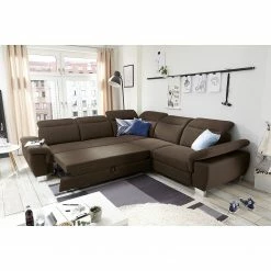Fredriks Ecksofa Mayhill - Webstoff - Webstoff Roge: Espresso - Schlaffunktion davorstehend links -WOHNZIMMERMÖBEL Verkäufe 1000222124 201119 09422300157 MOOD DETAILS P000000001000222124 mood
