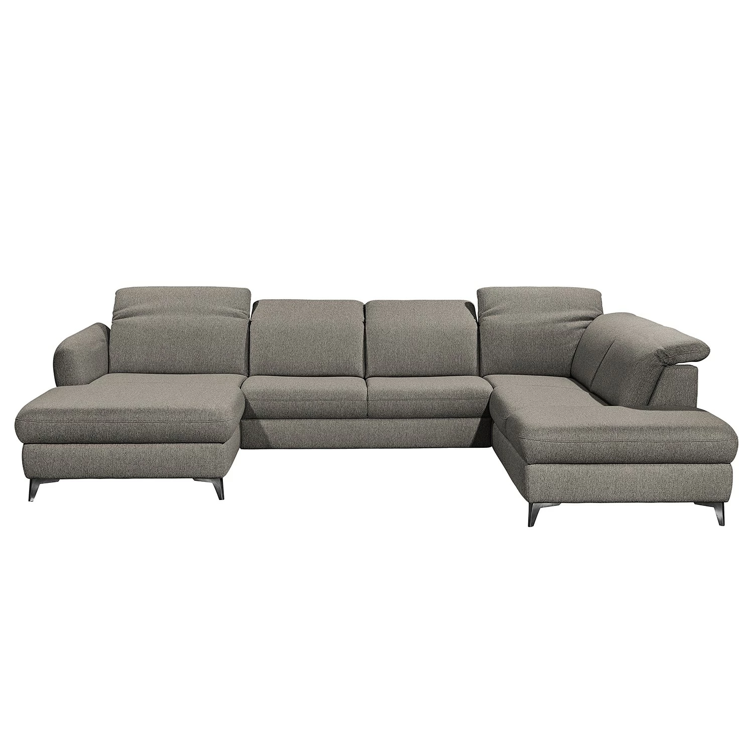 Fredriks Wohnlandschaft Glenmoore - Webstoff - Webstoff Ganum: Steingrau - Longchair davorstehend links / Ottomane rechts 6 Fredriks Wohnlandschaft Glenmoore - Webstoff - Webstoff Ganum: Steingrau - Longchair davorstehend links / Ottomane rechts – Bild 6