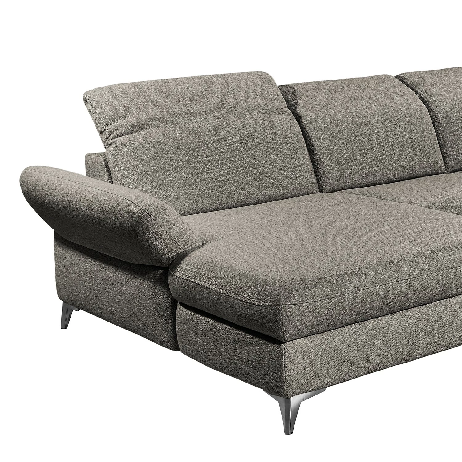 Fredriks Wohnlandschaft Glenmoore - Webstoff - Webstoff Ganum: Steingrau - Longchair davorstehend links / Ottomane rechts 12 Fredriks Wohnlandschaft Glenmoore - Webstoff - Webstoff Ganum: Steingrau - Longchair davorstehend links / Ottomane rechts – Bild 12